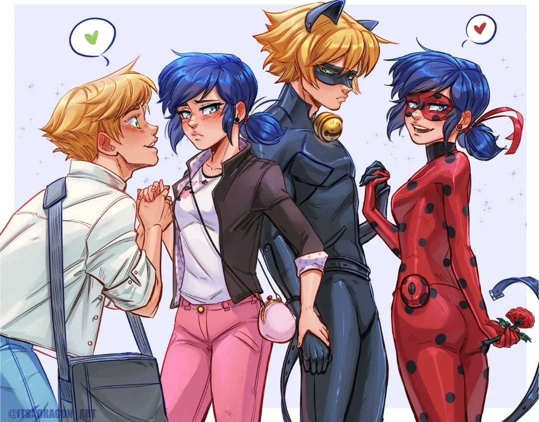 Adrien/Cat Noir as an ANIME character(Fanart is NOT mine..)