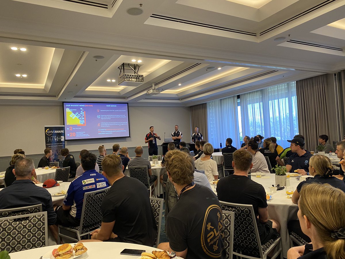 Start of the day for Day 2 of the <a href="/the_ASCA/">Aus S&C Assn</a> International Conference with the High School S&amp;C Coaches Breakfast #Highschoolcoaching #coaching #opportunities