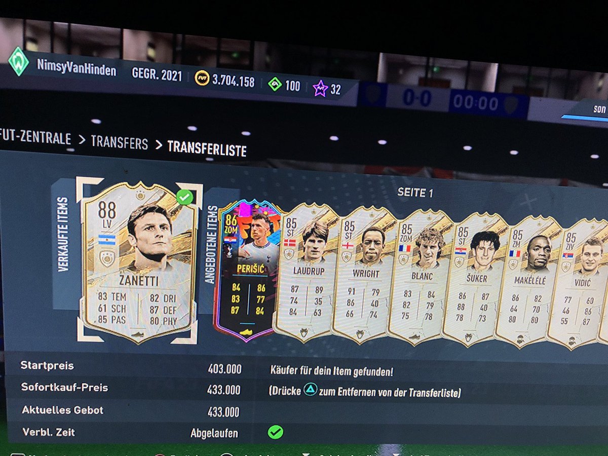 Argentinien Icons waren zu offensichtlich als Link für Icardi und Higuain. Veron Baby EK 75k, Veron Mid 170k, Zanetti Baby EK 280k, Mid 330k. Hab noch 20 Argentinien icons 👀 💰