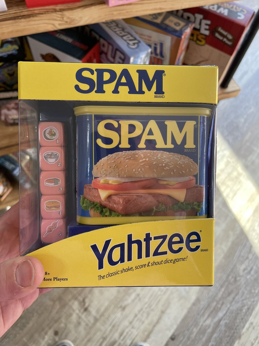 TheCottam's tweet photo. @notRachelBrown - it’s even a superior dice game. Note that they don’t make one for Corned Beef 😏#TeamSpam https://t.co/d5uC5vA11U