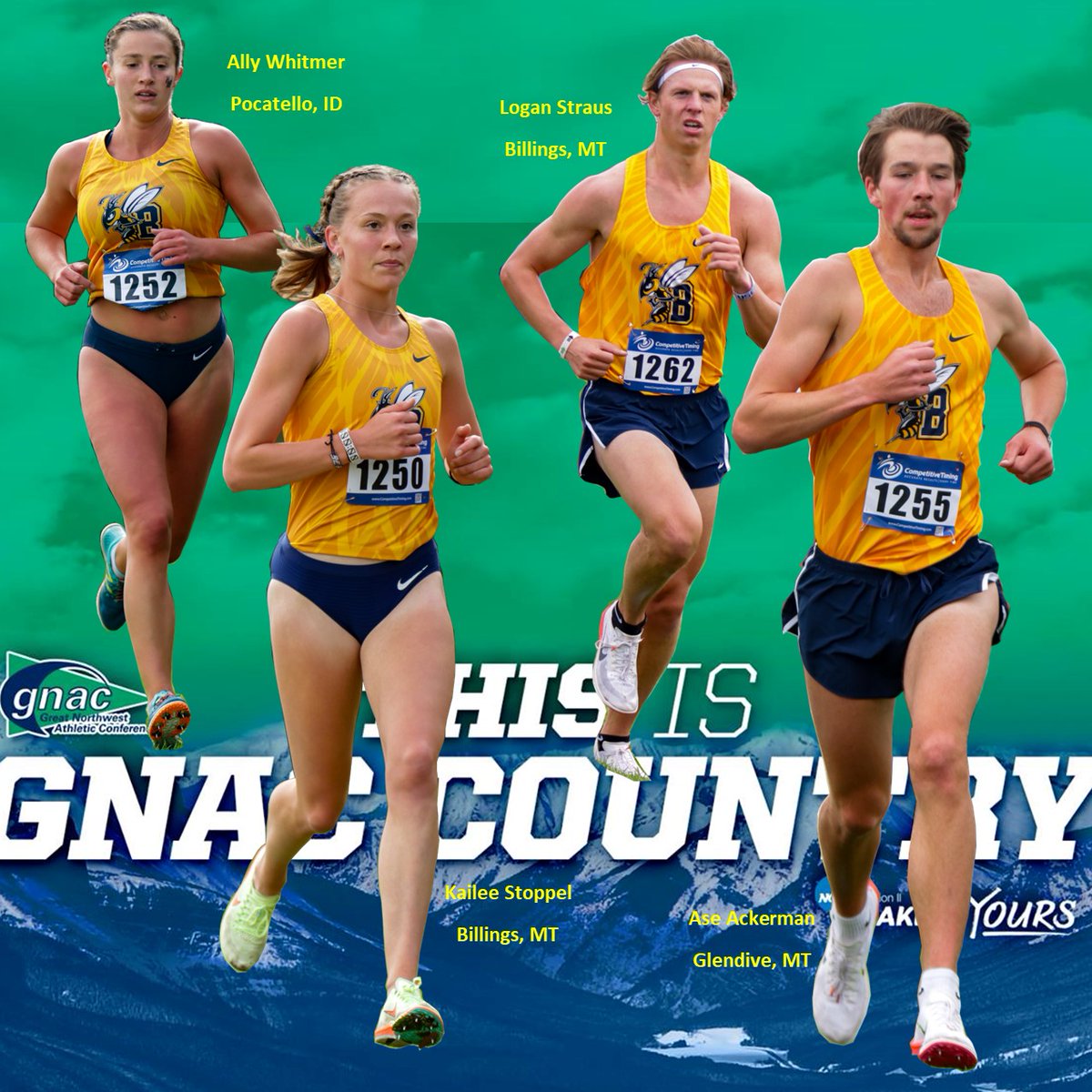 msubxctf's tweet photo. Follow along as these four seniors lead your 'Jackets into battle tomorrow at the GNAC Championships! Live results and more can be found at https://t.co/dHYMUsMWb4

📌 Ash Creek Preserve - Western OR U.
⏰ Men's 8k 11:00am MT
⏰ Women's 6k Noon MT https://t.co/iiIEXu6jKU