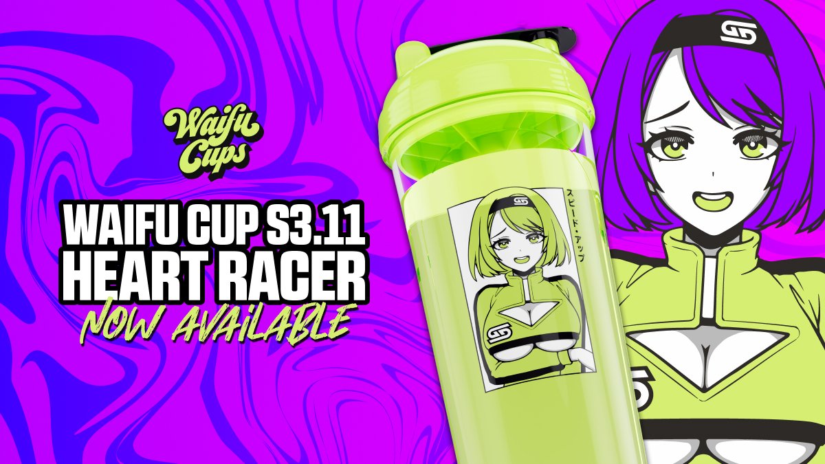 GamerSupps Waifu Cup - Heart Racer - Get it at Gamerbulk