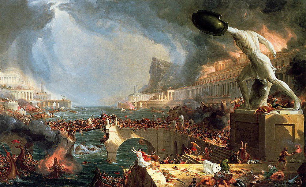 The Course of Empire: Destruction, 1836 #romanticism #cole wikiart.org/en/thomas-cole…