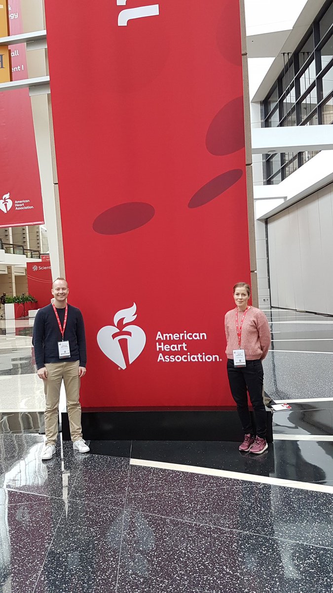 Getting ready for scientific poster presentations at #AHA22 @FemaleheartB