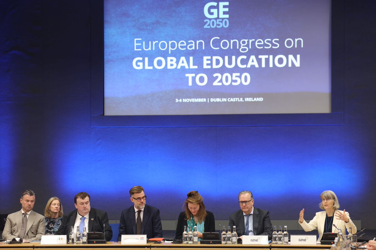 GENE_GlobalEd's tweet photo. "Global Education enables people to reflect critically on the world and their place in it; to open their eyes, hearts and minds to the reality of the world at local &amp; global level." — European Declaration on #GlobalEd to 2050 adopted today by governments across Europe #GE2050🎉🌏 https://t.co/hvc2m2HhSQ