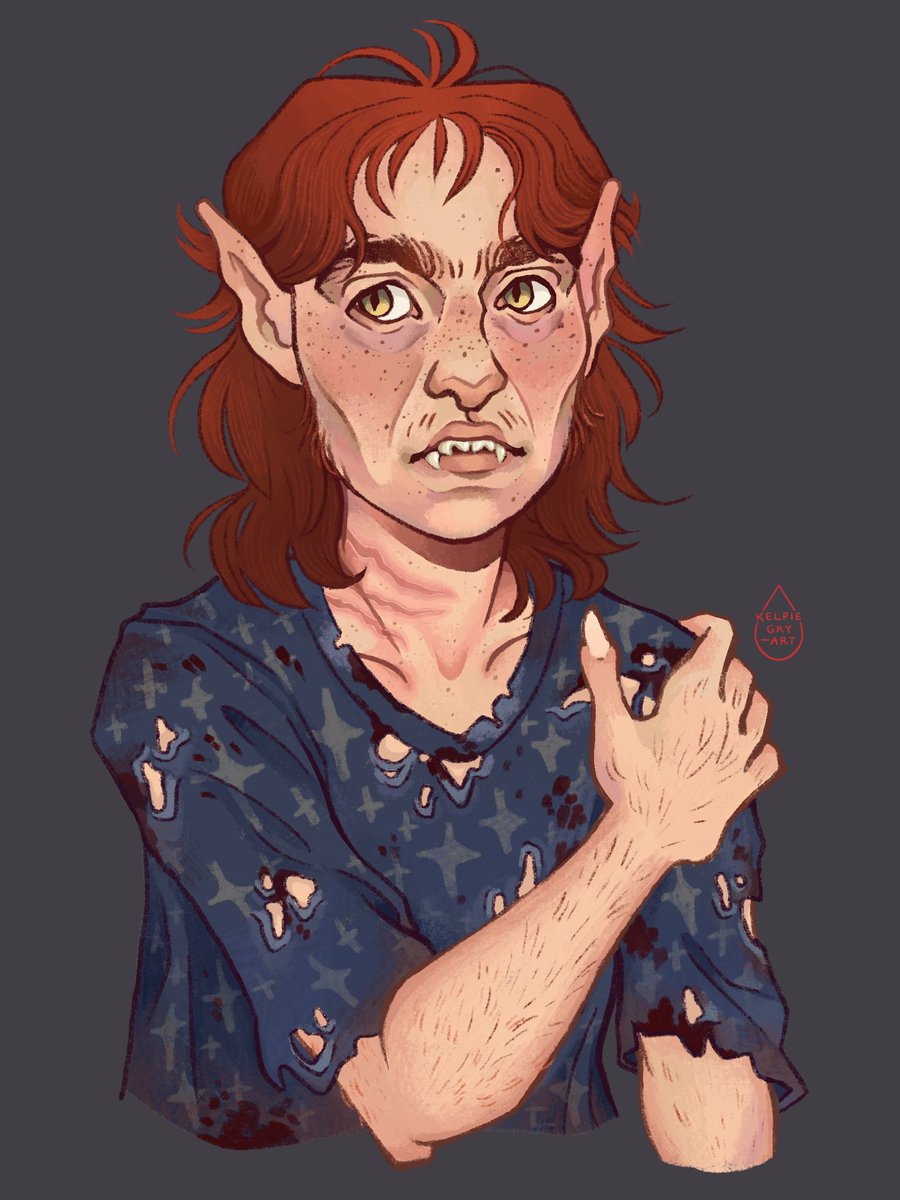 kelpiegry_art's tweet photo. Beware, there are babes in the woods. #ArtistOnTwitter #Werewolf #Vampire #DnDcharacter #HalloweenArt https://t.co/mvfGB8LhBz