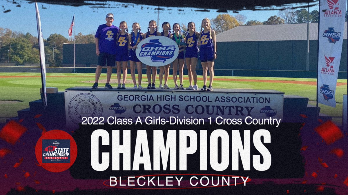 OfficialGHSA's tweet photo. State Cross Country Championships 🏃‍♀️
#BleckleyCounty | Class A-Division 1 Girls🏆
@ATLtrackclub @MilesplitGA https://t.co/V4FPwJoZfW