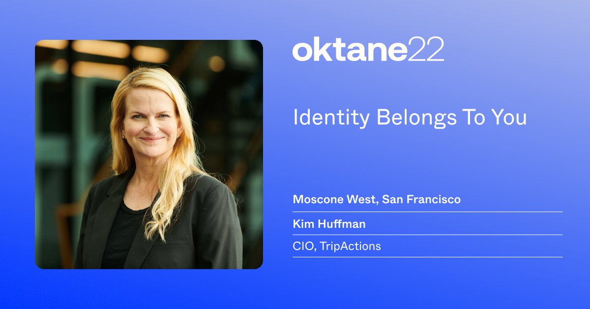 Are you attending Oktane22? 

Be sure to join TripActions' Kim Huffman and <a href="/okta/">Okta</a> CEO, <a href="/toddmckinnon/">Todd McKinnon</a> for a live panel on November 9 at 9:00 AM PT on how leaders can use identity to accelerate their business. 

Register here: bit.ly/3dLQjoF?utm_so…