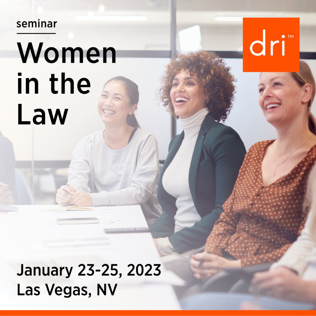 DRICommunity's tweet photo. Join DRI’s Women in the Law (#DRIWITL) seminar for workshops, CLE sessions, networking opportunities, and more. Register: https://t.co/fxyKF7TLTx 

#DRICommunity #DRILawyer #womenlawyer #womeninlaw #womenchangemakers #womeninbusiness #femaleleadership https://t.co/Y6XKXHyA6W