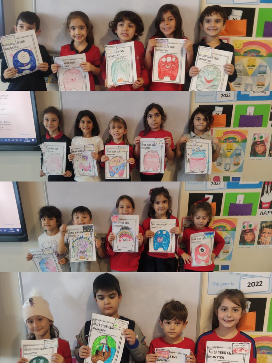 Selen Şenli (@selensenli84) on Twitter photo Learning English is fun🎉🎉
1st graders created their own monsters.
#Lifeskills 1/A🤍
<a href="/cihatarslan17/">Cihat Arslan</a> <a href="/PelinKizkun/">PELİN KIZKUN</a>
<a href="/HuruOner/">Huru Öner</a> <a href="/DenizKCoskun/">Deniz Karaslan</a>
<a href="/KurtNilay/">Nilay Kurt</a> <a href="/ece_naciye/">Naciye Ece</a> <a href="/Cigdembeste06/">CigdemBeste</a> Learning English is fun🎉🎉
1st graders created their own monsters.
#Lifeskills 1/A🤍
<a href="/cihatarslan17/">Cihat Arslan</a> <a href="/PelinKizkun/">PELİN KIZKUN</a>
<a href="/HuruOner/">Huru Öner</a> <a href="/DenizKCoskun/">Deniz Karaslan</a>
<a href="/KurtNilay/">Nilay Kurt</a> <a href="/ece_naciye/">Naciye Ece</a> <a href="/Cigdembeste06/">CigdemBeste</a>