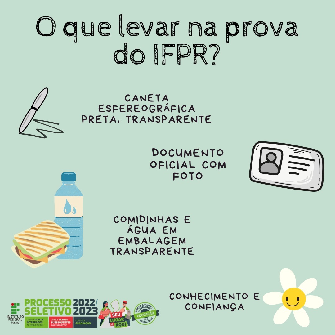JacarezinhoIFPR's tweet photo. Vai participar do Processo Seletivo #IFPR 2022/2023? Se liga nas dicas! 😃
As provas serão aplicadas simultaneamente neste domingo (6), em 28 cidades do Paraná. 
Os portões de acesso ao local de provas se fecham às 13h30, não se atrase! ⏰ https://t.co/QqEtrI0pFc