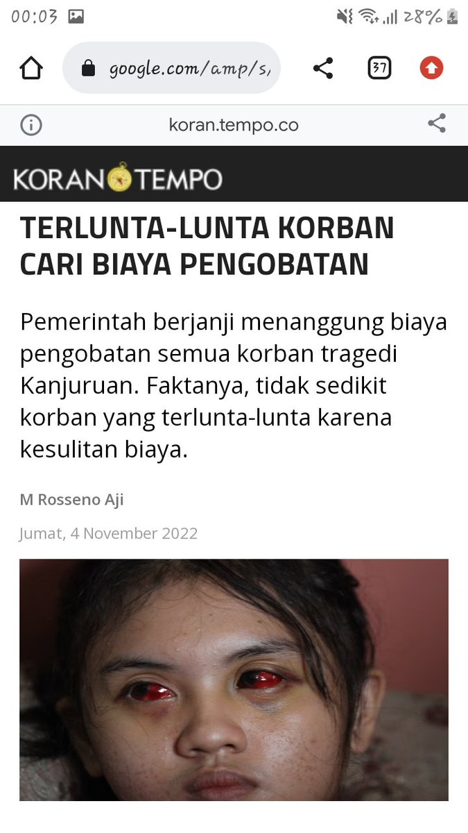 Bangsat emang Kalian itu korban KANJURUHAN sampai terlunta lunta pontang panting cari biaya pengobatan mana TANGGUNG JAWAB KALIAN ??

Setidaknya kalo ga mau mundur ya TANGGUNG JAWAB bantu biaya pengobatan nya 

MUNDUR GA MAU BANTU BAYAR RUMAH SAKIT GAK MAU!!

#kanjuruhandisaster