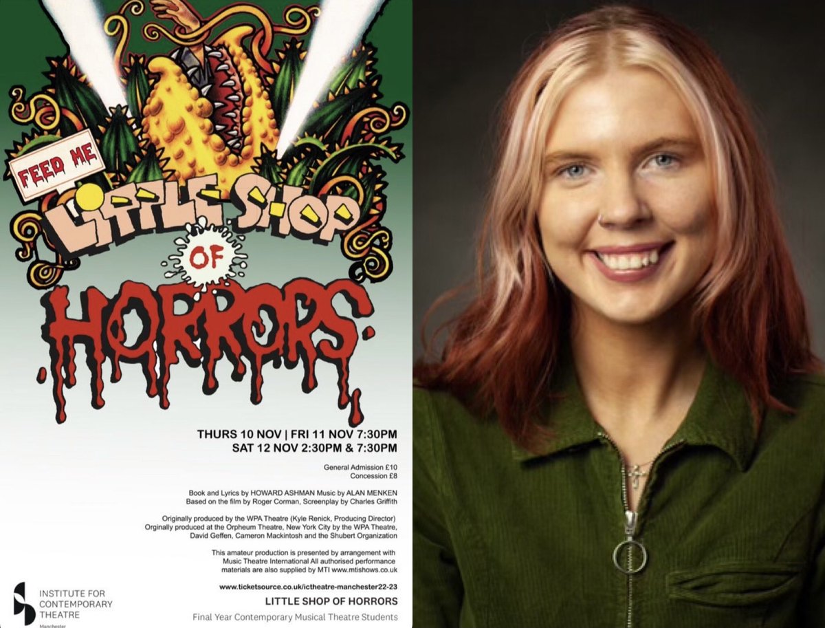 All female cast of little shop of horrors? Set in a different time period? with Laura Layden playing the plant? wow sounds so good xoxox Can’t believe it’s on at The Dancehouse Theatre Manchester next Thursday-Sat (10-12th) !!