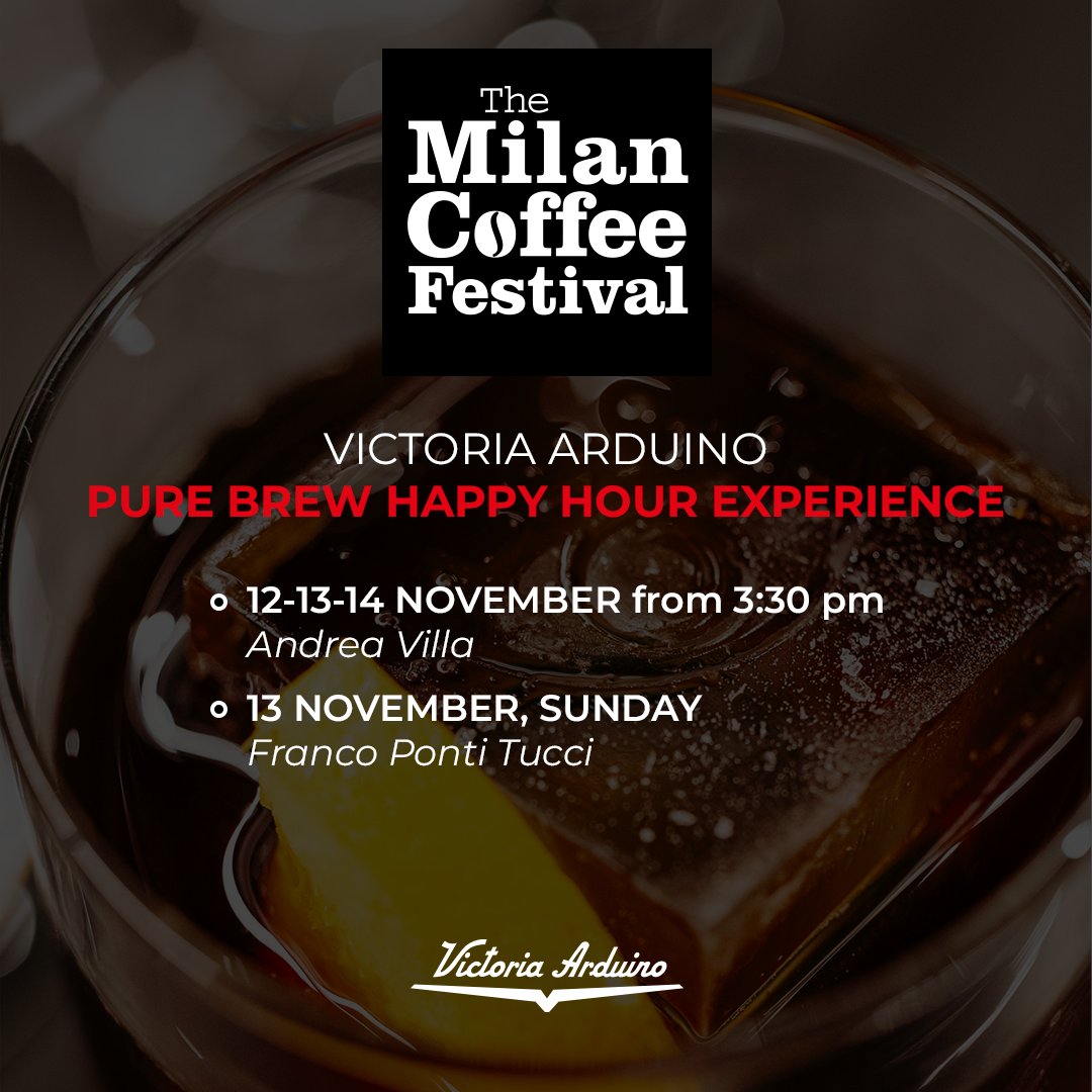victoriaarduino's tweet image. @milancoffeefestival is coming!
We are very thrilled to take part in this new edition from 12-4 November 2022
These days will be dedicated to Victoria Arduino Experience.
Discover in these photos #VictoriaArduinoExperience program.