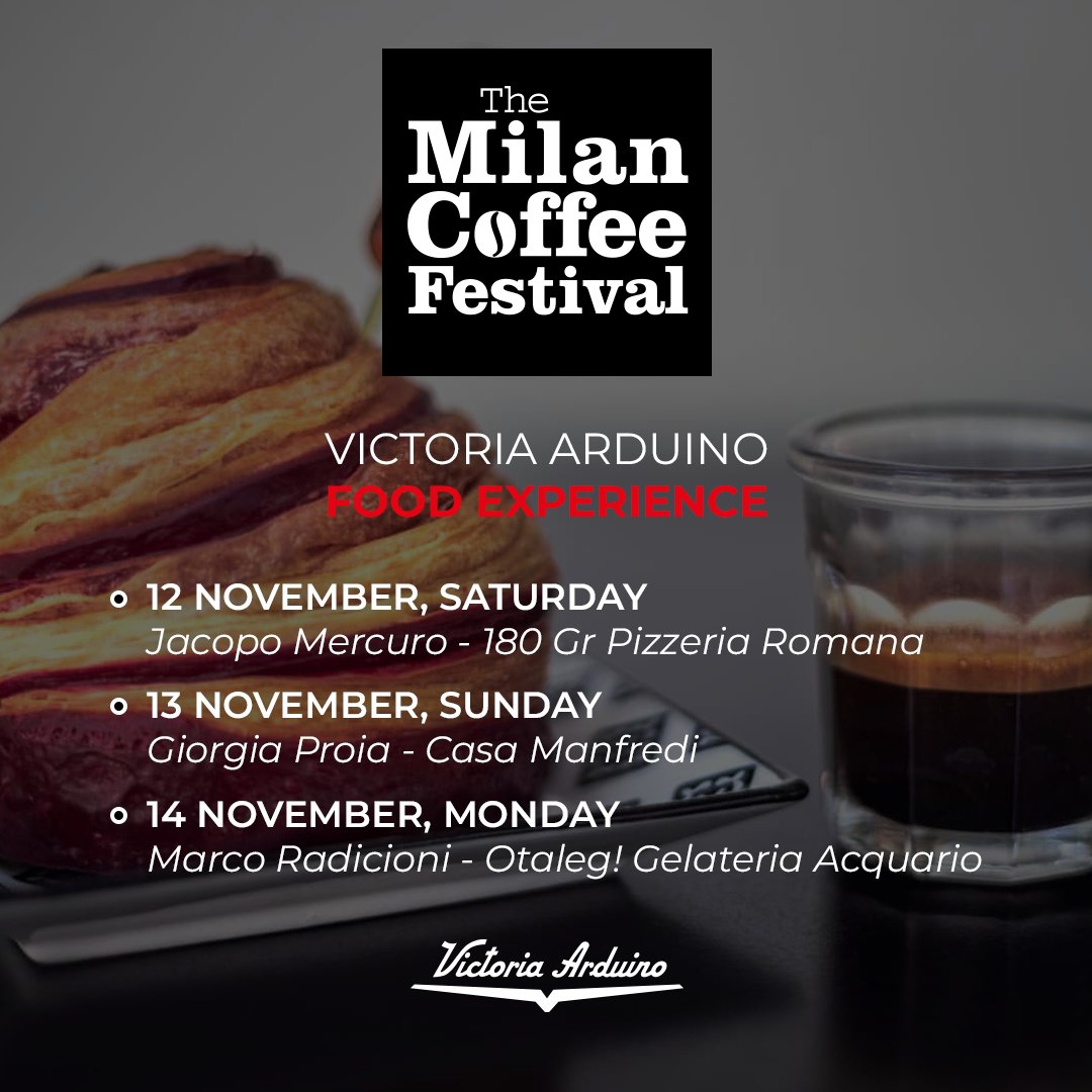 victoriaarduino's tweet image. @milancoffeefestival is coming!
We are very thrilled to take part in this new edition from 12-4 November 2022
These days will be dedicated to Victoria Arduino Experience.
Discover in these photos #VictoriaArduinoExperience program.