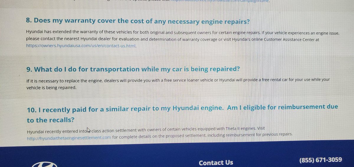 myyview's tweet photo. @LinMize @Hyundai Well, totally different from what my "case manager" said. And I was told up to 120 days to get any $. I will send them a copy of their own info...#5 says rental car for free...doesn't list any stipulations https://t.co/GmiV1Lbyrf