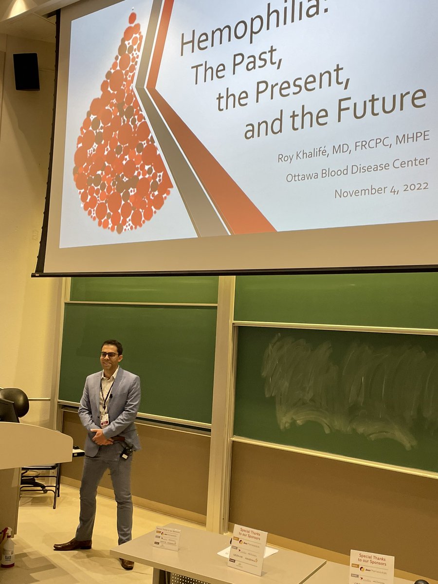 Marc Carrier (@marccarrier1) on Twitter photo The Division of Hematology <a href="/uOttawaMed/">uOttawa | Faculté de médecine, Faculty of Medicine</a> is celebrating! 70th of Hematology in Ottawa; 30th of the creation of our Division and 10th of the Ottawa Blood Disease Center at <a href="/OttawaHospital/">The Ottawa Hospital</a>
Dr <a href="/RoyKhalifeMD/">Roy Khalife</a> is kicking off the celebrations with an historical perspective in hemophilia! The Division of Hematology <a href="/uOttawaMed/">uOttawa | Faculté de médecine, Faculty of Medicine</a> is celebrating! 70th of Hematology in Ottawa; 30th of the creation of our Division and 10th of the Ottawa Blood Disease Center at <a href="/OttawaHospital/">The Ottawa Hospital</a>
Dr <a href="/RoyKhalifeMD/">Roy Khalife</a> is kicking off the celebrations with an historical perspective in hemophilia!