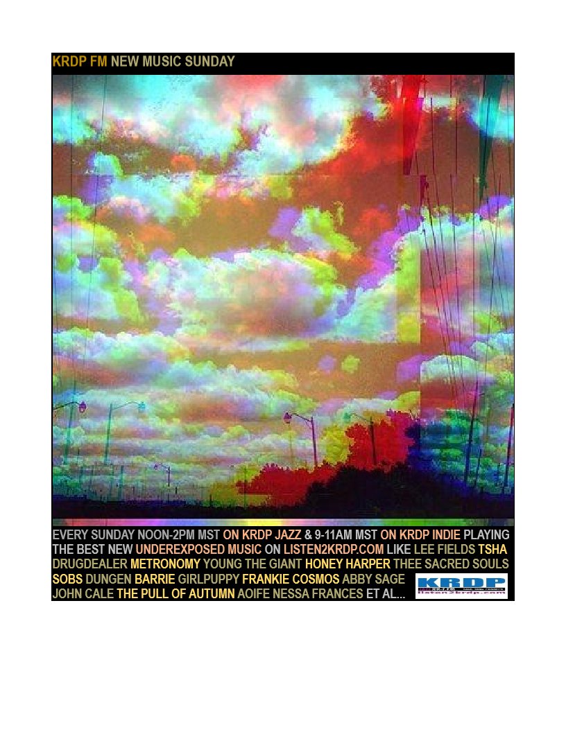 We're back on Mountain Standard time this Sunday, with <a href="/drugdealerband/">DRUGDEALER</a> <a href="/thunderjackson/">THUNDER JACKSON</a> @EmmaL_Musician <a href="/aliceboman/">Alice Boman</a> <a href="/honeyharpers/">Honey Harper</a> <a href="/landonlloydm/">Landon Lloyd Miller</a> <a href="/zackkeim/">Zack Keim</a> <a href="/emoenmusic/">Elizabeth Moen</a> <a href="/SecrtTreehouse/">Secret Treehouse</a> <a href="/chakojazz/">Greg Chako</a> <a href="/LeeFields12/">Lee Fields</a> etc on listen2krdp.com #krdpjazz #krdpindie