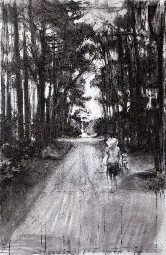 atriumgallery's tweet photo. This Week's Feature!
"Horizons" by Paula Cecchi

An intriguing charcoal on canvas work. A dramatic landscape, it includes a figure on a forest walk with quite subtle images of two young children. https://t.co/7MAm0JsnSt