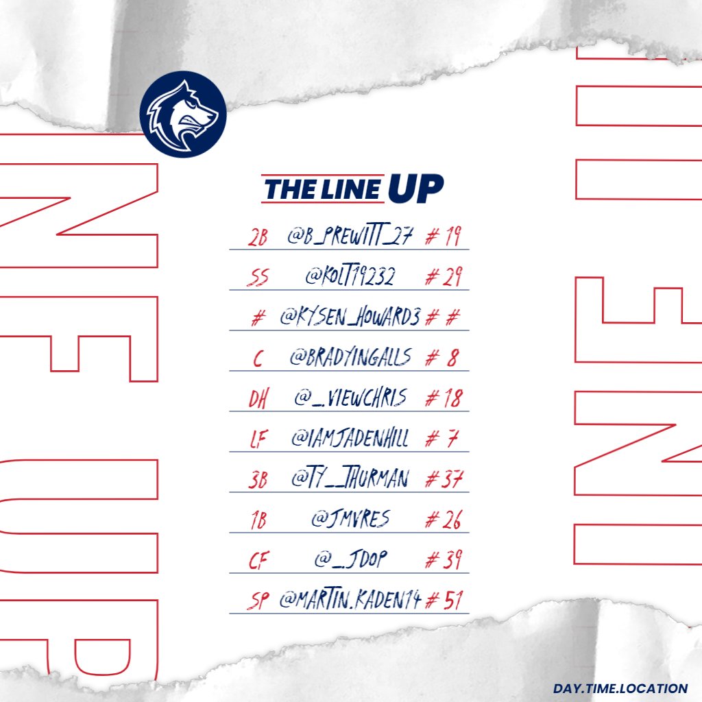 CSUPBaseball's tweet photo. ‼️YOUR GAME 3 STARTING LINEUP‼️

Series Tied 1-1
GAME TIME 3:00 PM MDT

Team Red made the series even, winning yesterday's matching 5-4 in extra innings. Tyler Curtis was the POG coming and Shutting the door with 4 scoreless innings!

#BackThePack #DevelopingChampions #100% https://t.co/z5j5qHA2R5