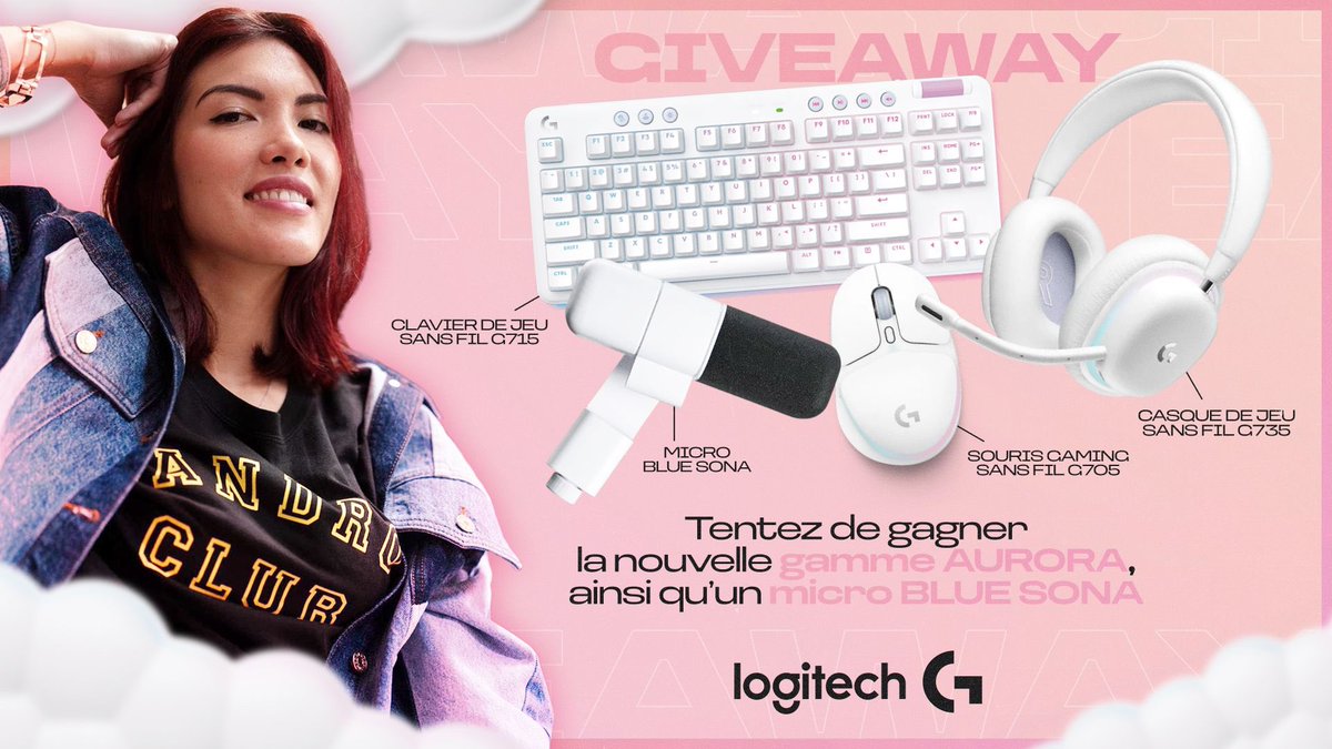 LittleBigWhale's tweet image. Hello tout le monde ! 🥰

A l’occasion de la PGW, avec @LogitechGFrance, on fait gagner à l’un ou l’une d’entre vous un pack avec la collection Aurora + un micro Blue Sona ! 

Il vous faut donc :
- RT le tweet
- Mettre un commentaire avec le #LOGITECHPGW

GL !! 💛

(TAS le 07/11)