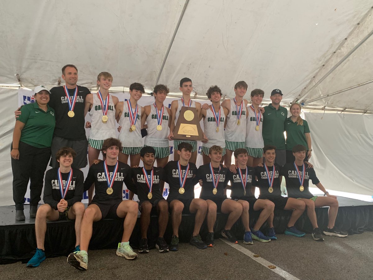 SLCAthletics's tweet photo. For the 16th time overall your Dragon boys are 2022 State Cross Country Champions!! This is BACK-TO-BACK-TO-BACK-TO-BACK Gold medalists and it is the second time in program history we have pulled this feat. Gold Medals in State CXC! @CABCSLC @CarrollCXC @CarrollDragonAD https://t.co/7J9DvMxrfy