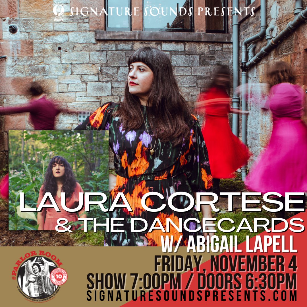 TONIGHT🍂✨🌛 Spend your Friday night at The Parlor Room! Signature Sounds Presents @lauracortese w/ @AbigailLapell ⭐️ Music at 7pm / Doors at 6:30pm. Tickets available at the door.