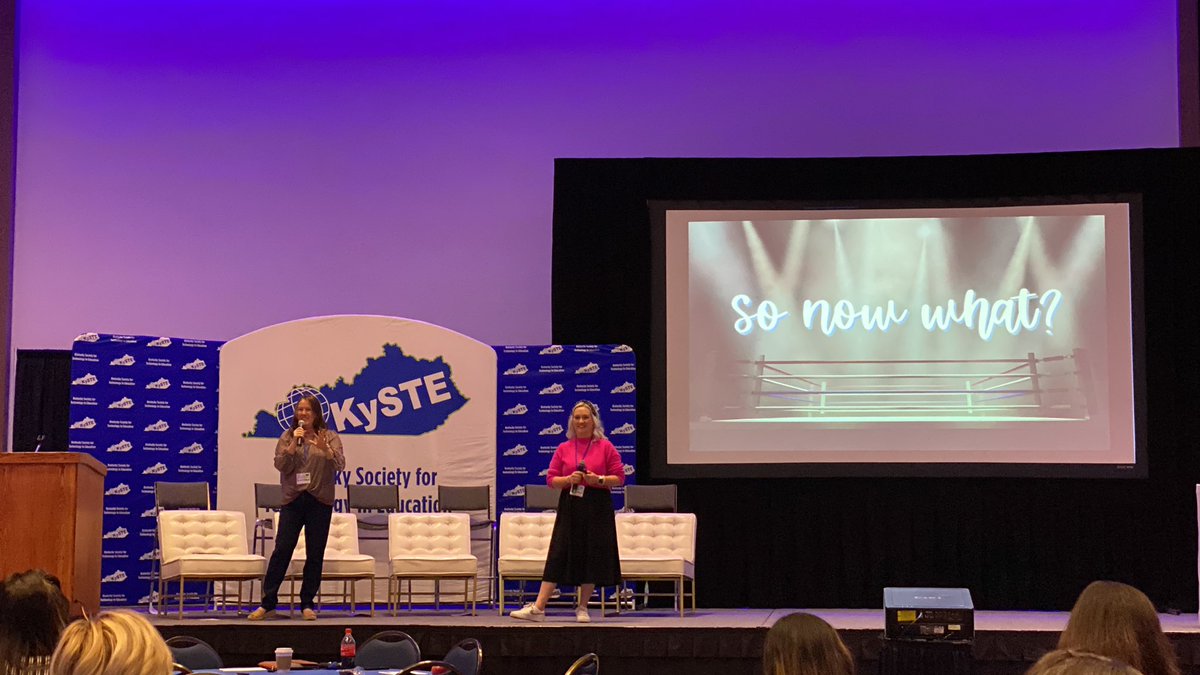 Emily and Kelly shared the pros and cons of Adobe Express and Canva for use by students and teachers. #KySTEBaseCamp <a href="/fcpsoit/">FCPS Inst Tech</a>