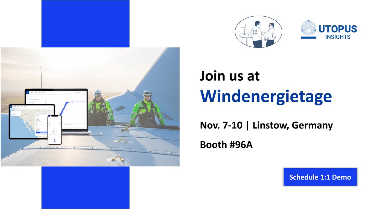 Join us #Windenergietage conference. For a customized 1:1 demo of Scipher solutions for wind and solar asset management at scale, meet our team at booth #96A.