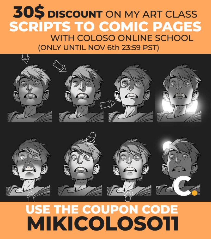 Check my course here: coloso.us/illust_webtoon… , and remember to use the coupon code MIKICOLOSO11 Enjoy! #makingcomics