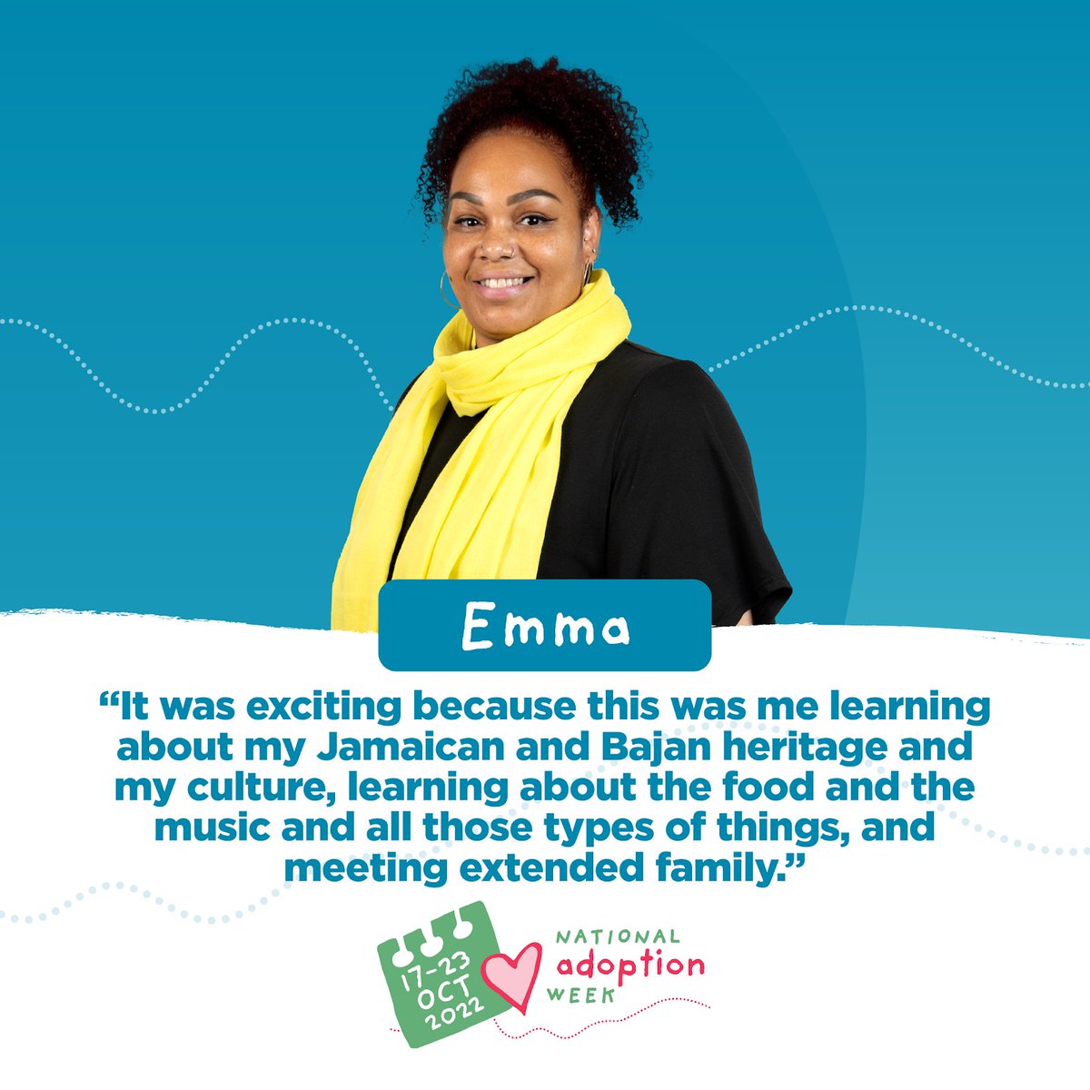 Learning about your identity is particularly important for adopted children. When Emma found out about her Bajan and Jamaican heritage it helped her understand more about herself.

It's important to continue celebrating #adoptedchildren's identities.

#adoptedidentity