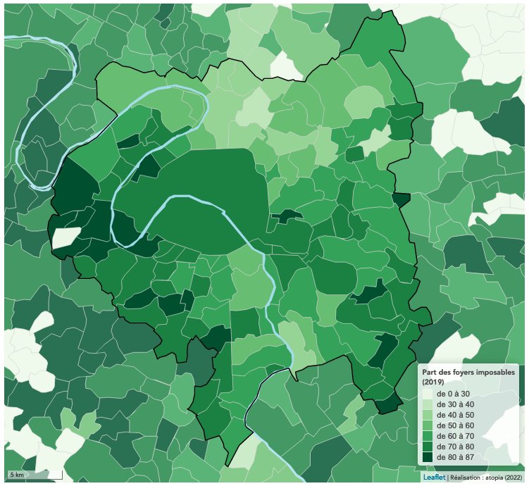 magmap_'s tweet photo. It's Friday so low effort #map today. I made this one in 30 sec using #leaflet on an #RShiny app that I built for #atopia .

The #green -er , the more taxes Parisians &amp; people of Île-de-France pay 💸💸💸 ... which also means the richier they are 💵🤑💵 

#30DayMapChallenge https://t.co/78wNwfVkCl