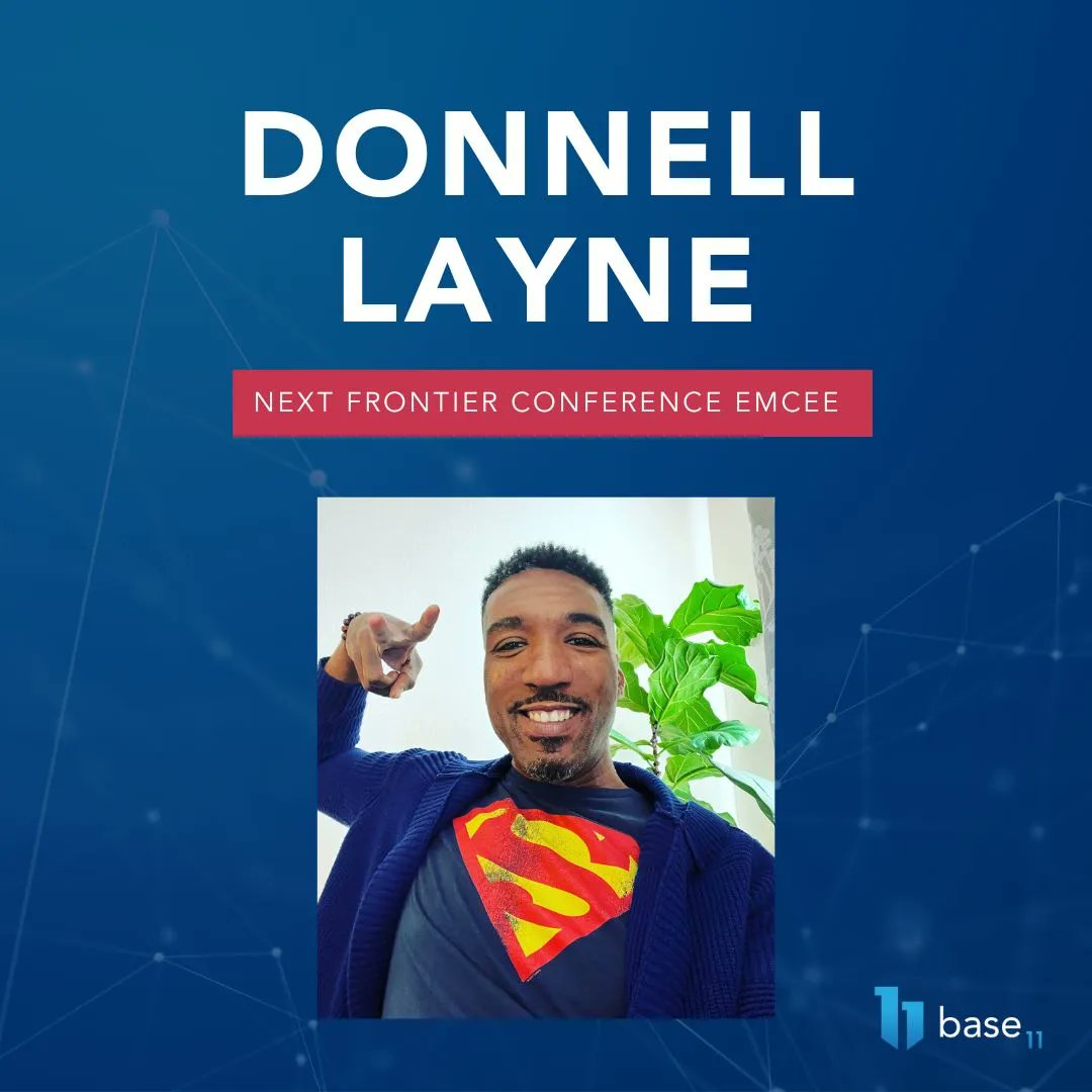 base11STEM's tweet image. We're thrilled to announce our emcee for the Next Frontier Conference. Give a huge welcome to STEM leader Donnell Layne! Donnell is the co-founder of TwinFlame Ventures, the creator of an innovative Makerspace, and a longtime friend of Base 11. Register at buff.ly/3VFNg2H
