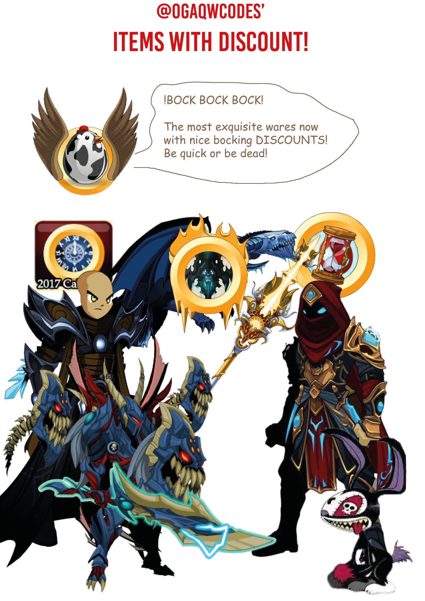OG Heromart Code Seller on Twitter "Whole AQW stock now at discounted