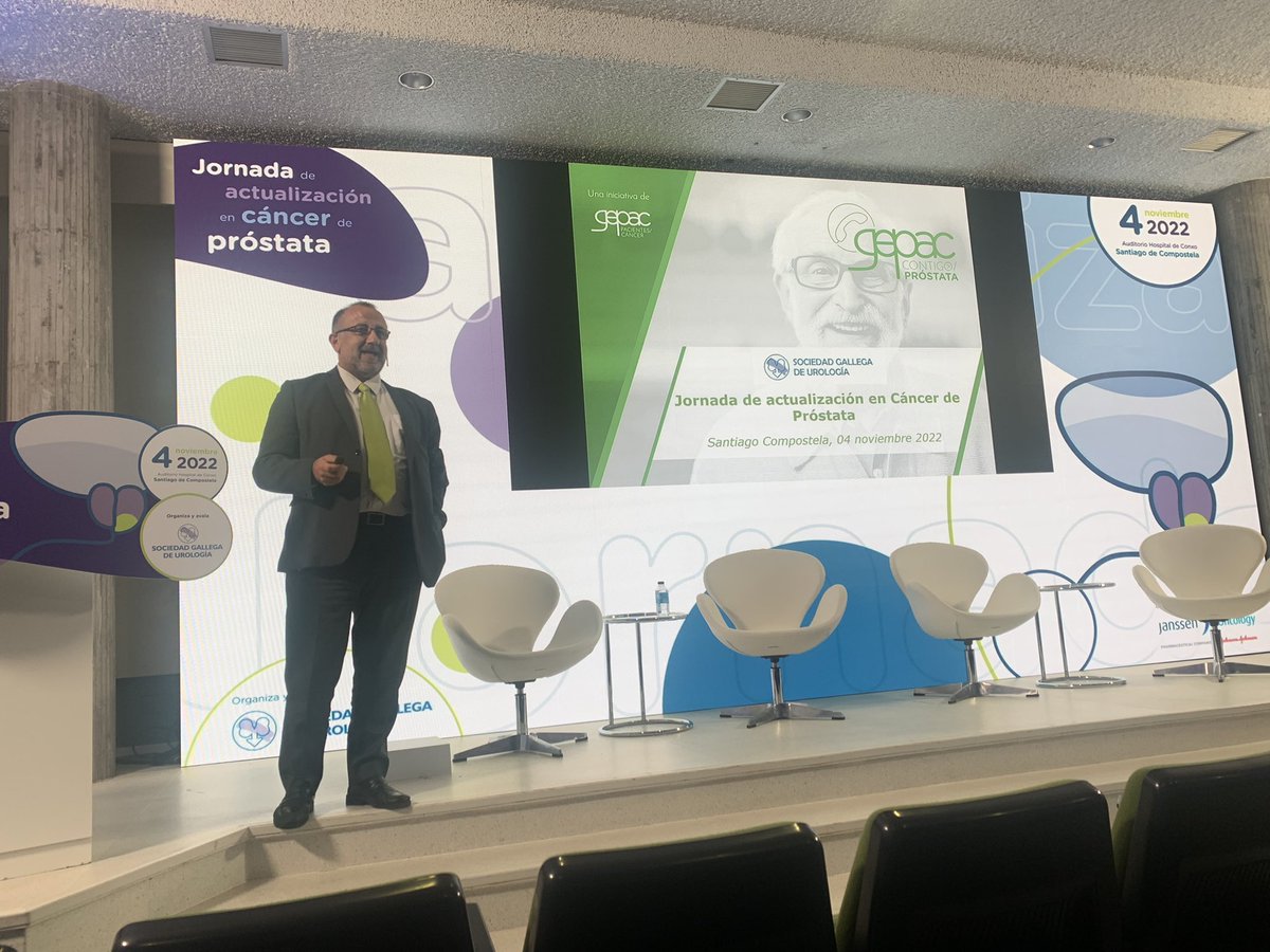 Muchas gracias a la <a href="/SGUrologia/">Sociedad Gallega de Urología</a> por la invitación a las jornadas de actualización en #cancer de #Prostata   Excelente nivel científico y participación de pacientes <a href="/GEPAC_/">GEPAC</a>       <a href="/DarioMartul/">Dario Vazquez-Martul</a> <a href="/elinares13/">Estefanía Linares</a> <a href="/hospital_hvn/">HUVN</a>
