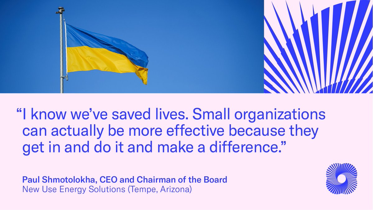 USChamber's tweet photo. Our Small Business Council member Paul Shmotolokha’s small business @newuseenergy has helped deliver battery-operated surgical headlamps, iPads, and mobile electric power solutions like solar battery packs to war zones in Ukraine. #BusinessIs
https://t.co/6kCVXBJIzK https://t.co/6xwJPqWuA8