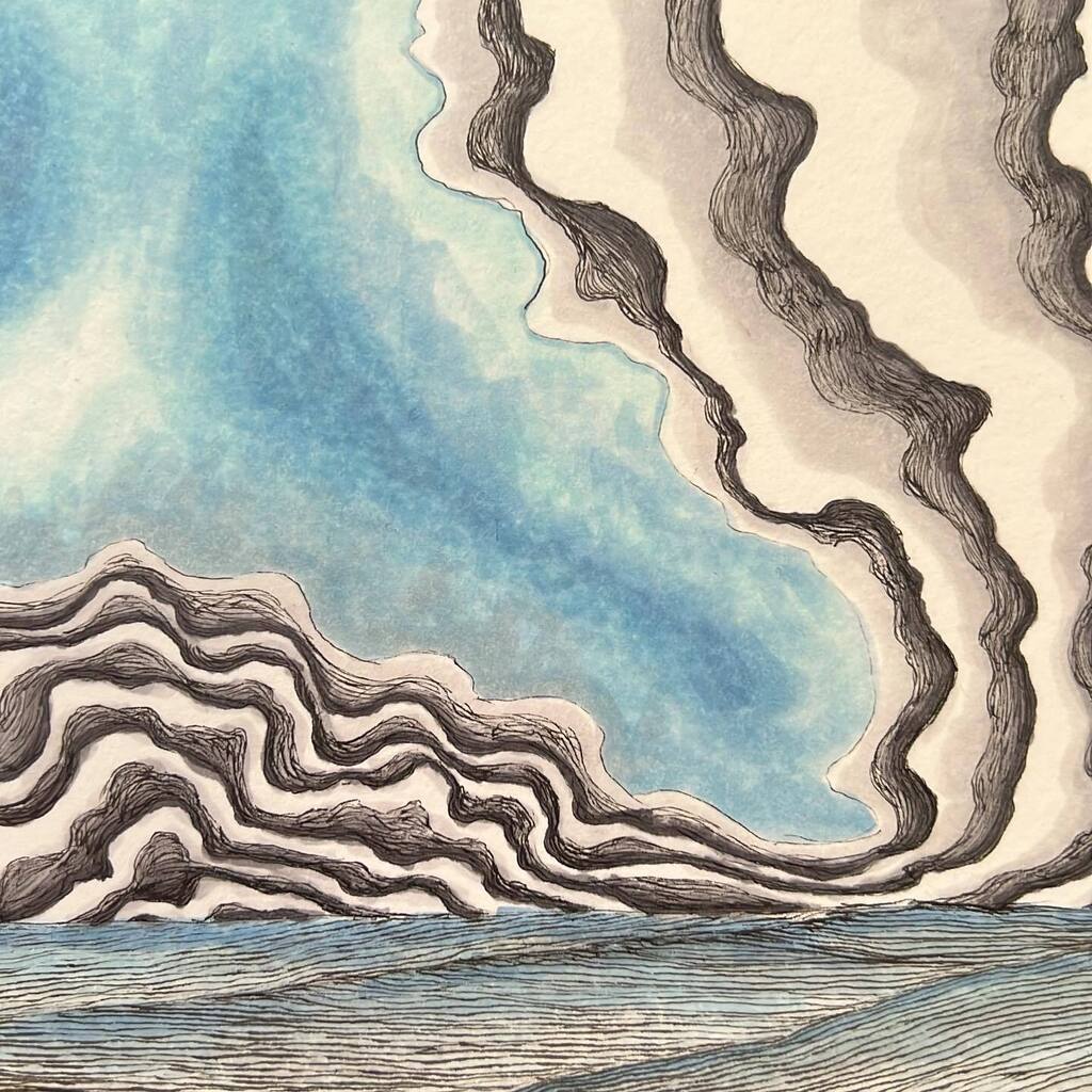 SceneOneArt's tweet photo. It’s a storm cloud kind of day. #penandink #copicmarkers @copic_official #sceneoneart https://t.co/xj5VF2vKRe