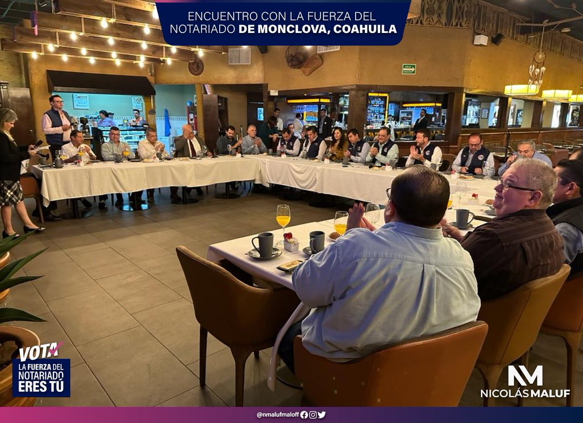 (3/3) En estos momentos, tenemos la oportunidad histórica de consolidar y defender el prestigio y honorabilidad de nuestro querido <a href="/notariadomex/">Notariado Mexicano</a>
¡Agradecido Colegas de #Monclova por sus muestras de apoyo y su compromiso con el Notariado!

#Coahuila #LaFuerzaDelNotariadoEresTú
#NM