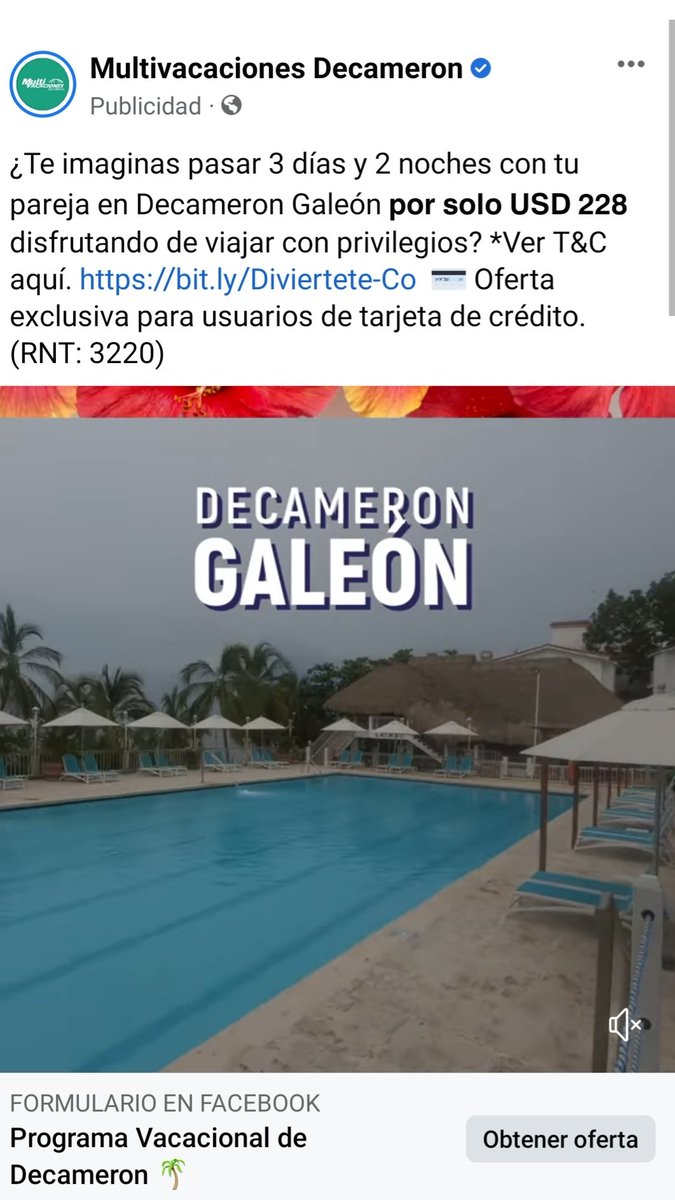 hugocalde85's tweet photo. Así estaremos que @DecameronHotels ya coloca los precios en #Dollares. No le interesa los Colombianos. Hagame el favor. @figuerjoda @SdrodriguezT @jcpastrana @juanitacatano @LaureanoTirado @Juanmgonzalez56 https://t.co/Dv1XsnV4rC