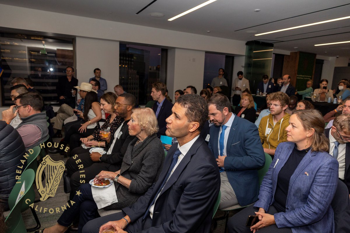 IrelandinSF's tweet photo. Exciting to see so much innovation on display in Ireland House with investors and startups coming together to share visions of the future. Thank you to @EUinSF and Belayer for partnering... Stay tuned for upcoming events in our Ireland House Series.
#IrelandHouseSeriesCA https://t.co/N9jRbqO8Tv