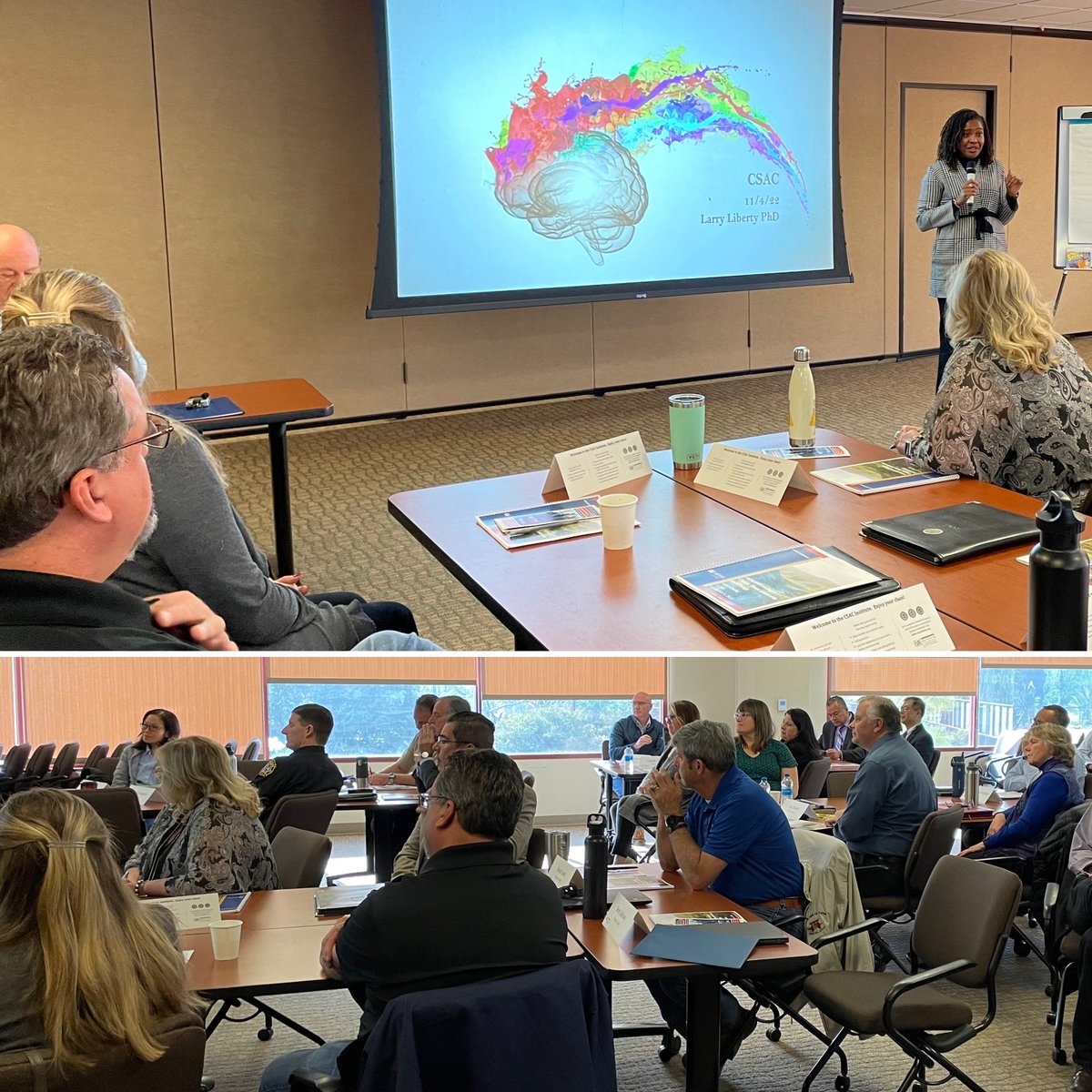 We're excited about our new #ProfessionalDevelopment partnership with <a href="/CountyVentura/">County of Ventura</a>! County CEO <a href="/DrSevetJohnson/">Sevet Johnson</a> kicks off the very first <a href="/CSACInstitute/">CSAC William “Bill” Chiat Institute</a> class on the #VenturaCounty campus, "Living &amp; Leading in Chaotic Times: #Leadership &amp; Change" facilitated by Dr. Larry Liberty.