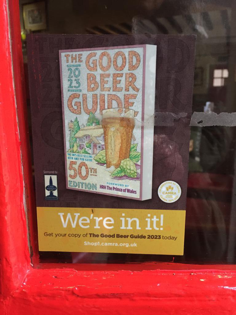 We are proud to announce that we are in the Good Beer Guides 50th Edition! 🍻

Go and get yourself a copy! 

<a href="/CAMRA_Official/">CAMRA</a> 
#CAMRA