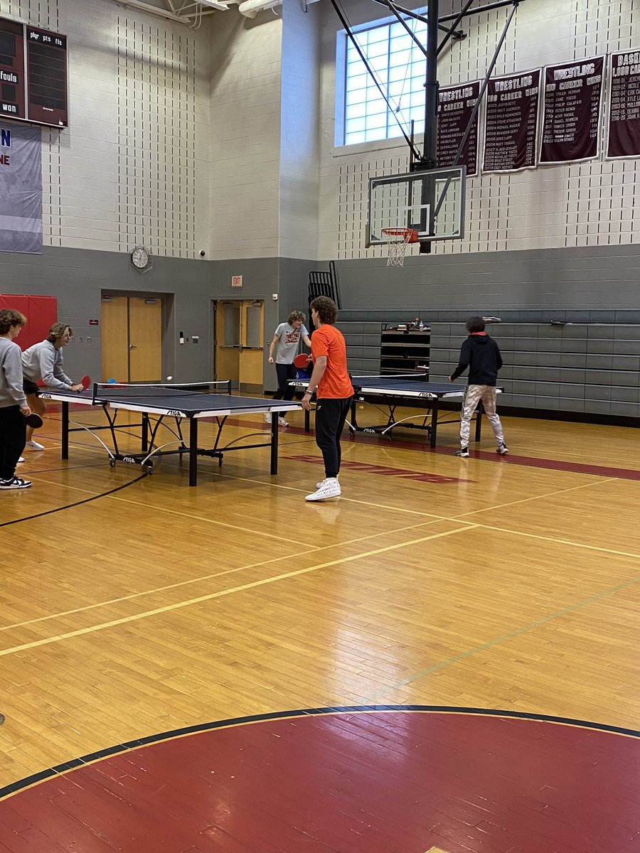 Ping pong tournament in PE Lab class.