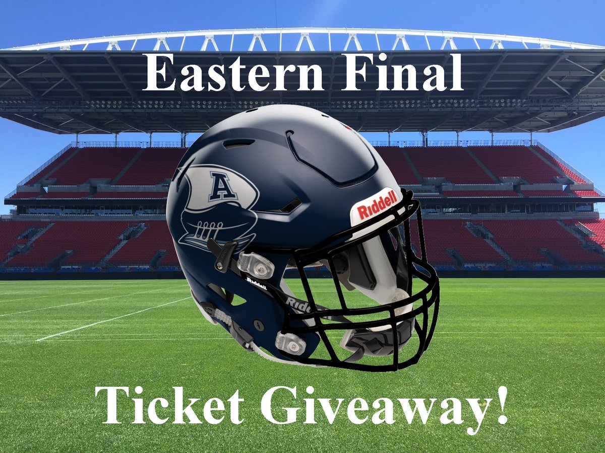 TICKET GIVEAWAY!

#Argos fans, we've got two tickets to the #CFL's Eastern Final to give away. 

RETWEET and FOLLOW to enter. 

Winner announced: Monday, November 7th.