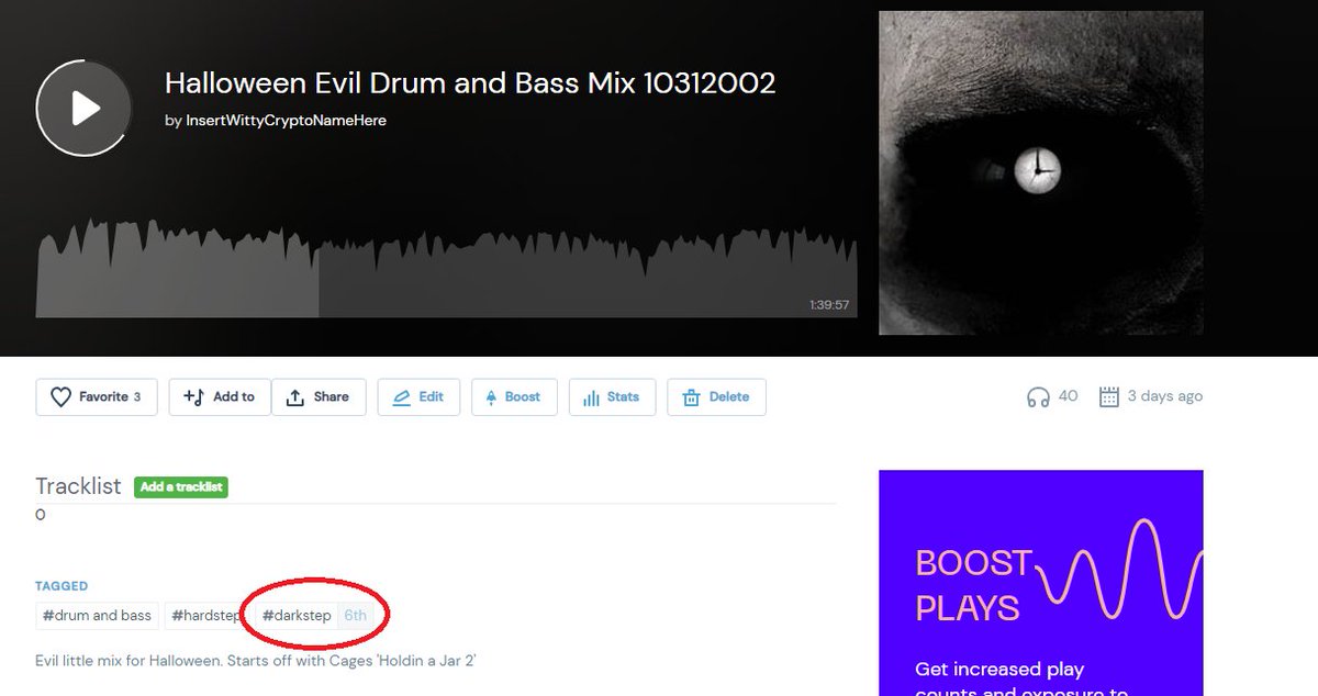 WittyCrypt0's tweet image. Thanks to everyone that listened to my latest drum and bass mix... 

You all got me to 6th on the #darkstep charts 🙏

If you want to listen to the mix its out on my mixcloud
mixcloud.com/InsertWittyCry…