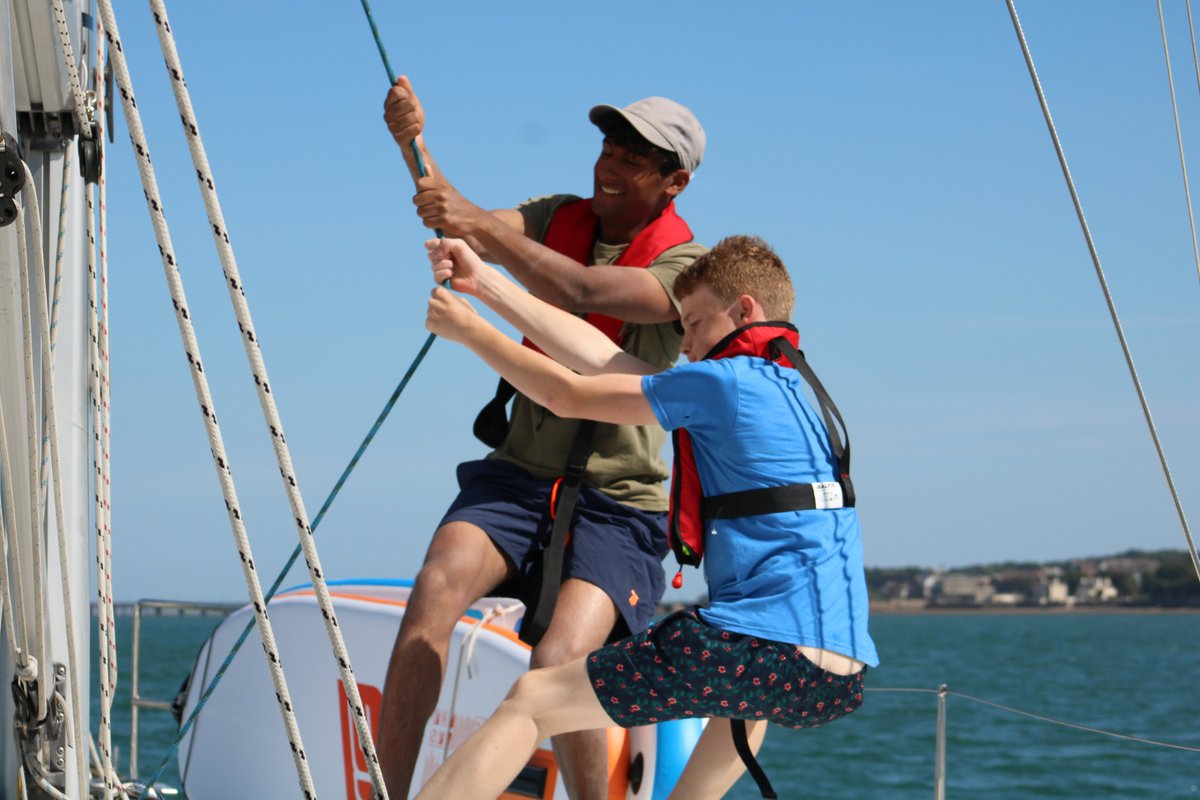 #Teamwork makes the dream work!
Sounds cheesy? Possibly, but it's also very true - at least when sailing!

In order to get your vessel from A to B you need excellent team working skills, so sailing is a great way to work on those! (1/2)