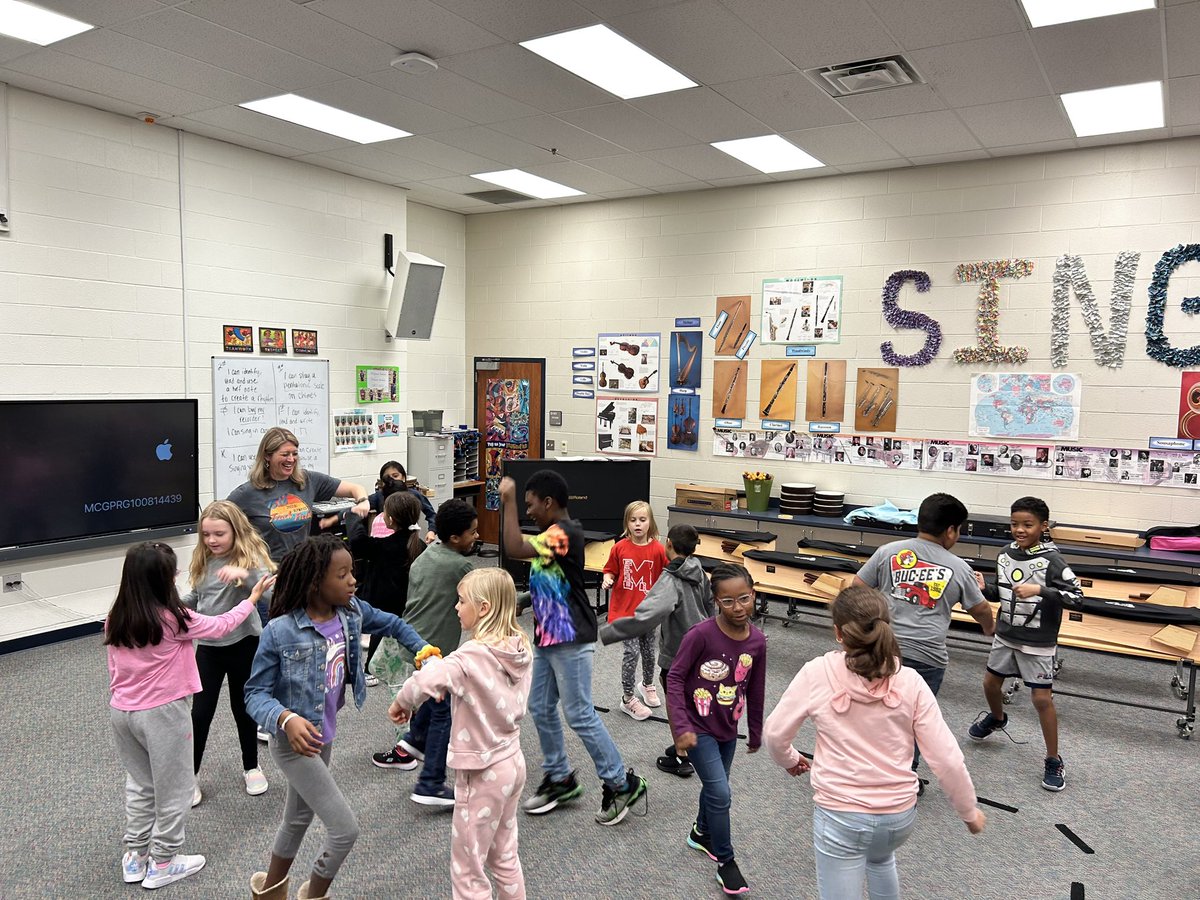Happy smiles is the name of the game for McGowen Mavericks in their music class that included singing, dancing, games, and playing instruments. Mrs. B. gives her students the complete package! #uplift2inspire #mckinneyisd #mckinneyisdfinearts