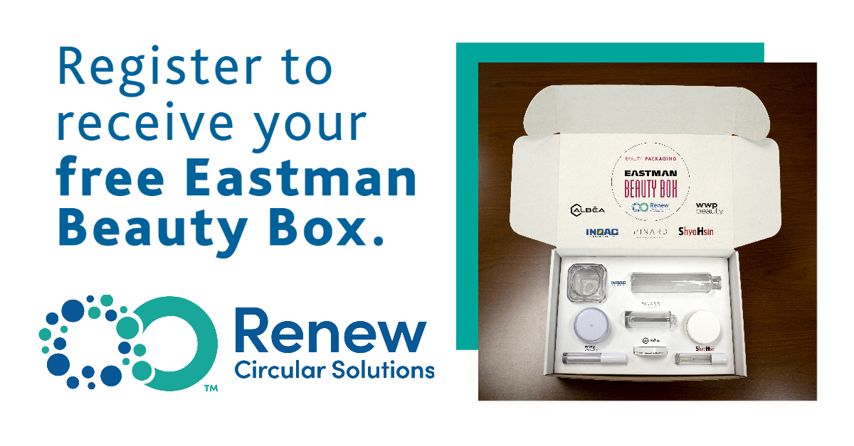 Eastman has teamed with @BeautyPackaging to bring you 8 full-size cosmetic packages from Eastman partners, made with Eastman Cristal™ Renew and Cristal™ One Renew. Sign up to see and feel 'sustainability without compromise' for yourself! bit.ly/3M8peZE