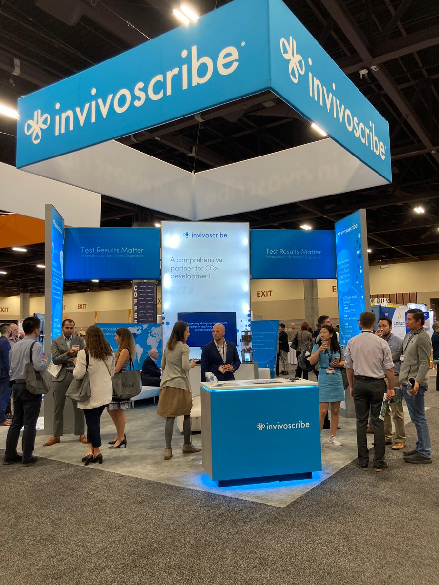Invivoscribe's tweet photo. We're here at booth #931 for day two of #AMPath22! Come by to learn about the new FLT3 ITD MRD Assay we offer for your in-house AML MRD research needs! #invivoscribe #LabPMM #AML #FLT3 https://t.co/yKrua5rXQv