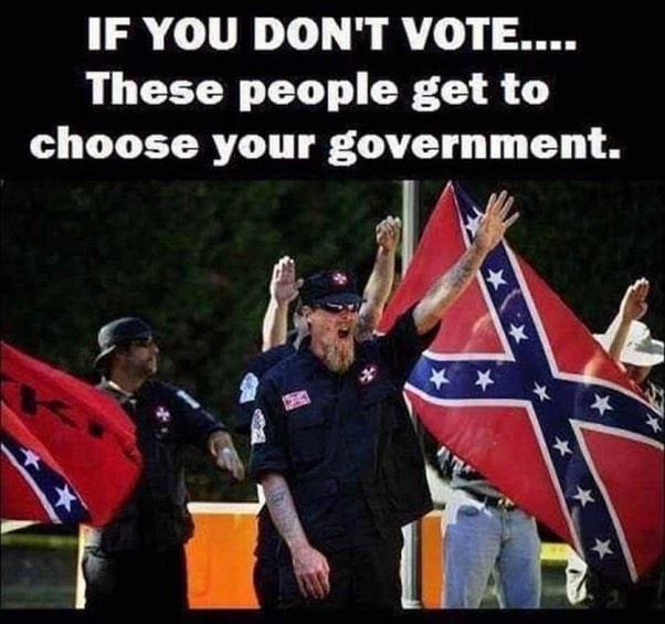 sfpd2217's tweet photo. @DonaldJTrumpJr The Republicans who attract hate groups are embarrassing and I'm a Republican 😭 https://t.co/XHqrJmyRNI